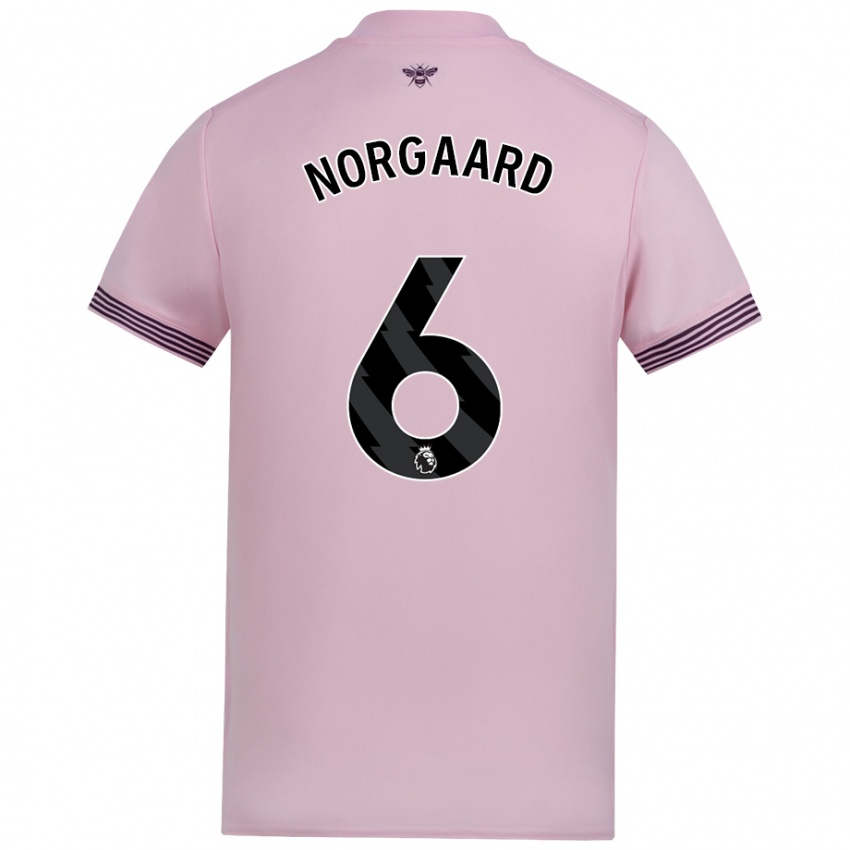 Criança Camisola Christian Nørgaard #6 Cor-De-Rosa Alternativa 2024/25 Camisa Brasil