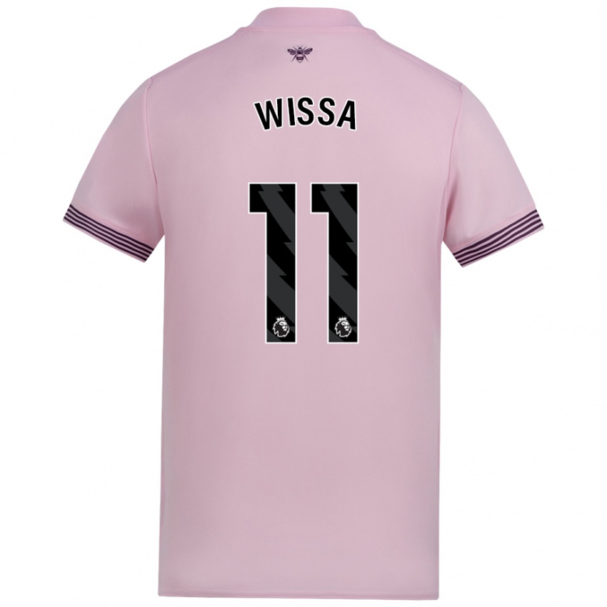 Criança Camisola Yoane Wissa #11 Cor-De-Rosa Alternativa 2024/25 Camisa Brasil