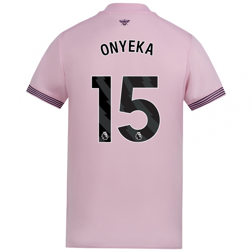 Criança Camisola Frank Onyeka #15 Cor-De-Rosa Alternativa 2024/25 Camisa Brasil