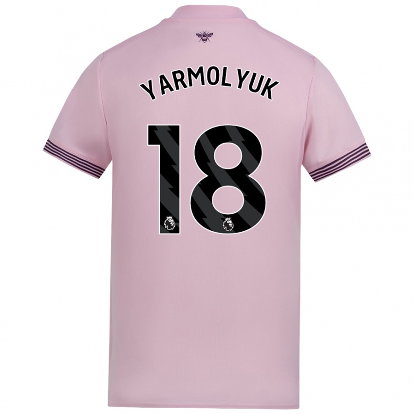 Criança Camisola Yegor Yarmolyuk #18 Cor-De-Rosa Alternativa 2024/25 Camisa Brasil