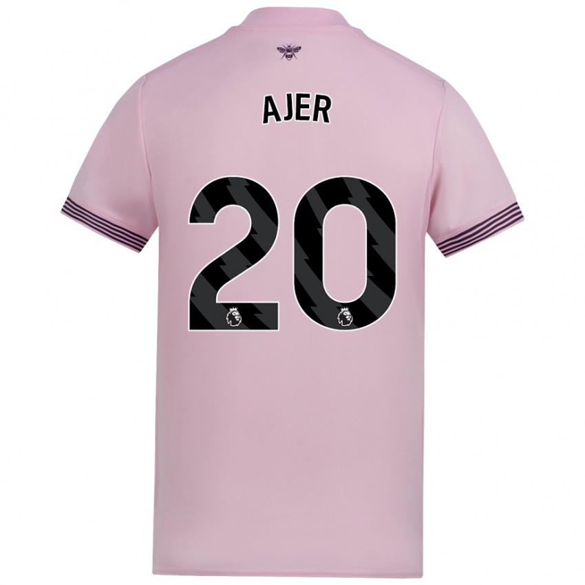 Criança Camisola Kristoffer Ajer #20 Cor-De-Rosa Alternativa 2024/25 Camisa Brasil