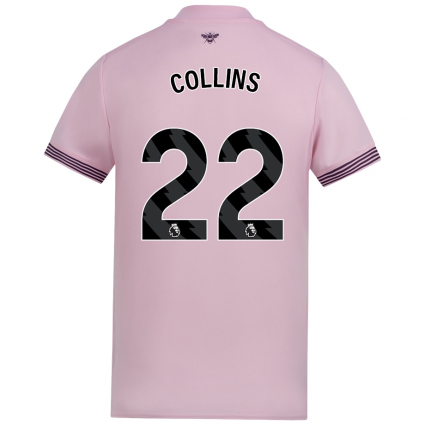 Criança Camisola Nathan Collins #22 Cor-De-Rosa Alternativa 2024/25 Camisa Brasil