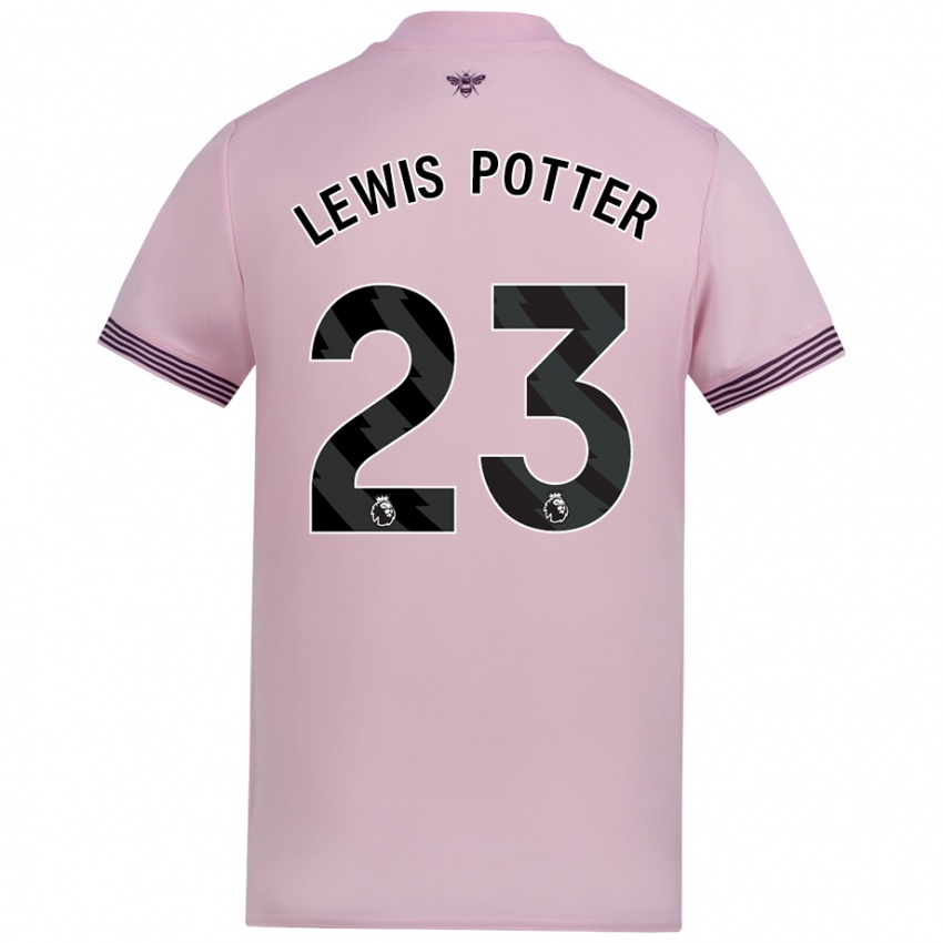 Criança Camisola Keane Lewis-Potter #23 Cor-De-Rosa Alternativa 2024/25 Camisa Brasil