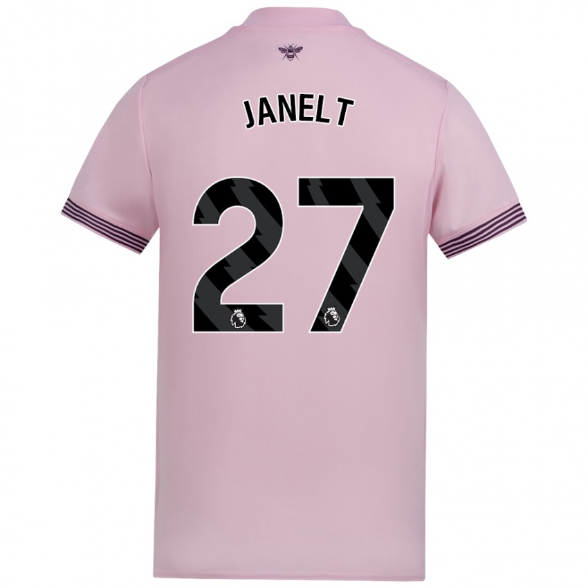 Criança Camisola Vitaly Janelt #27 Cor-De-Rosa Alternativa 2024/25 Camisa Brasil