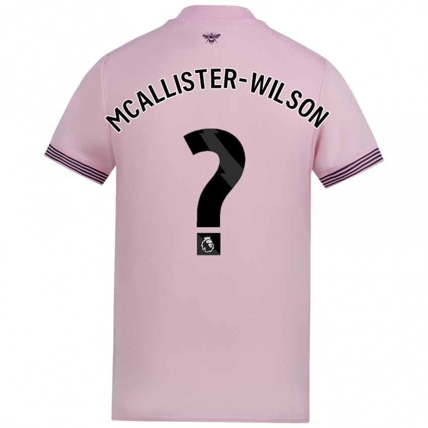 Criança Camisola Zack Mcallister-Wilson #0 Cor-De-Rosa Alternativa 2024/25 Camisa Brasil