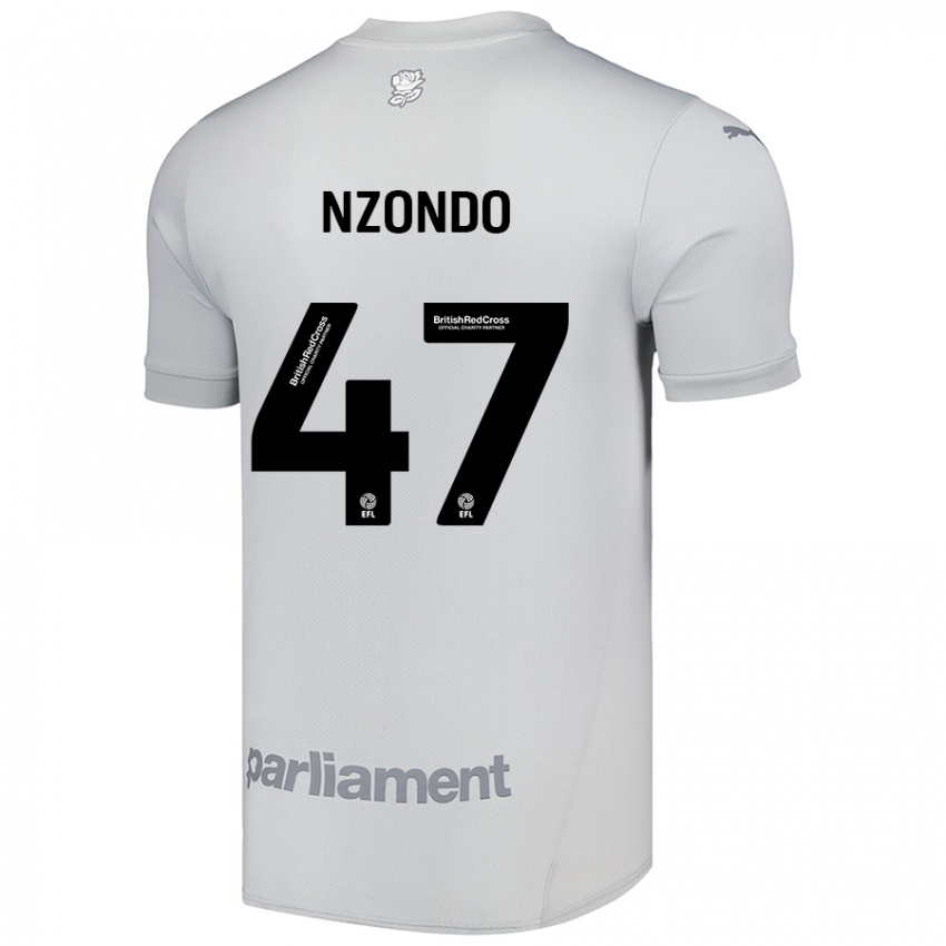 Criança Camisola Emmaisa Nzondo #47 Cinza Prateado Alternativa 2024/25 Camisa Brasil