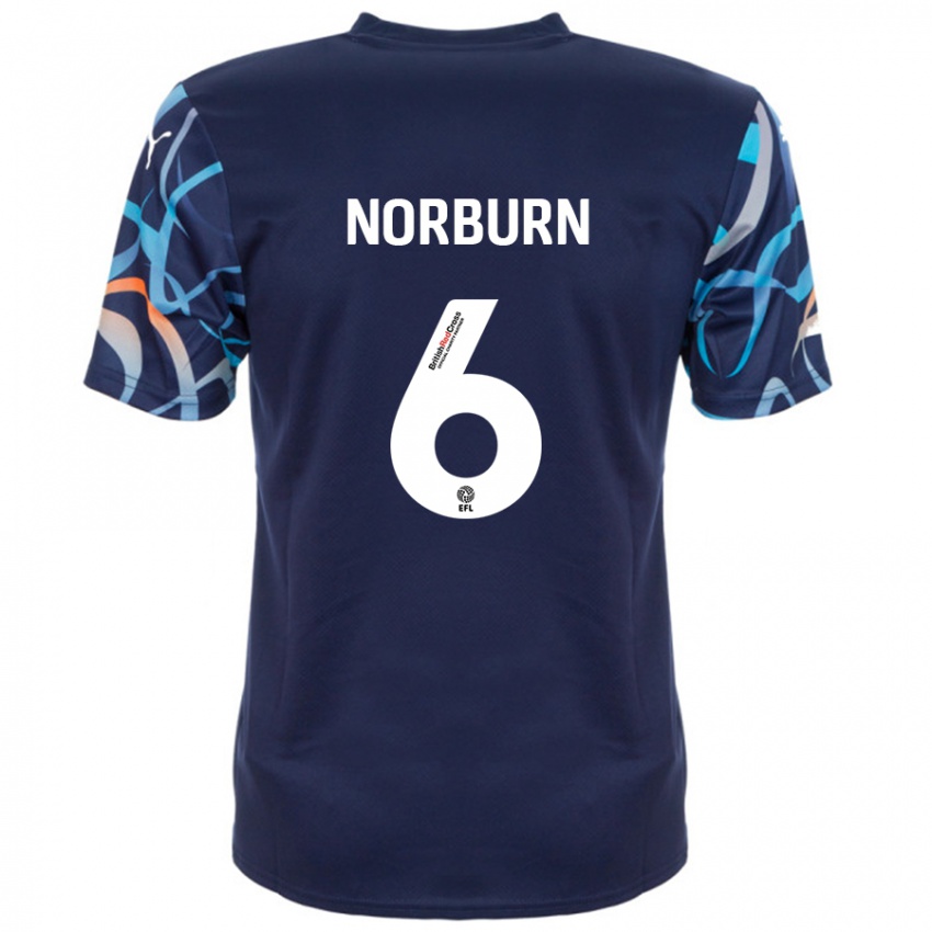 Criança Camisola Oliver Norburn #6 Azul Marinho Alternativa 2024/25 Camisa Brasil