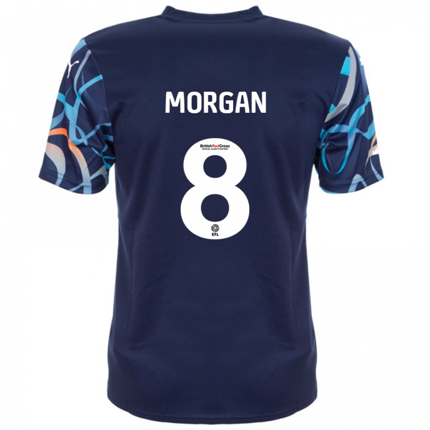 Criança Camisola Albie Morgan #8 Azul Marinho Alternativa 2024/25 Camisa Brasil