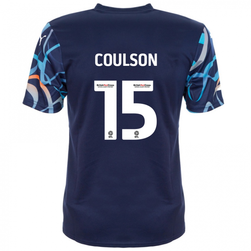 Criança Camisola Hayden Coulson #15 Azul Marinho Alternativa 2024/25 Camisa Brasil