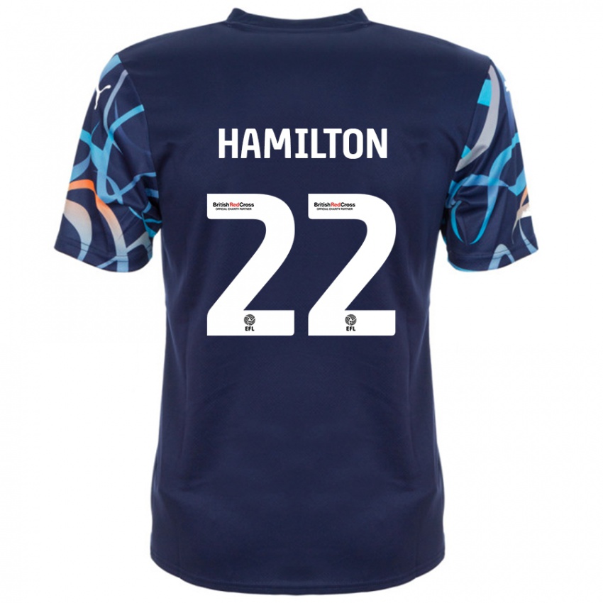 Criança Camisola Cj Hamilton #22 Azul Marinho Alternativa 2024/25 Camisa Brasil