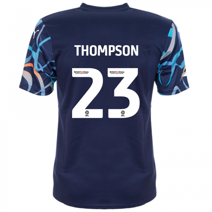 Criança Camisola Dominic Thompson #23 Azul Marinho Alternativa 2024/25 Camisa Brasil