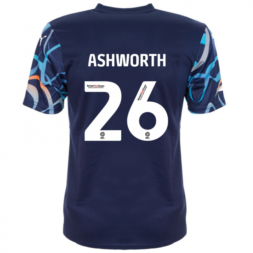 Criança Camisola Zac Ashworth #26 Azul Marinho Alternativa 2024/25 Camisa Brasil