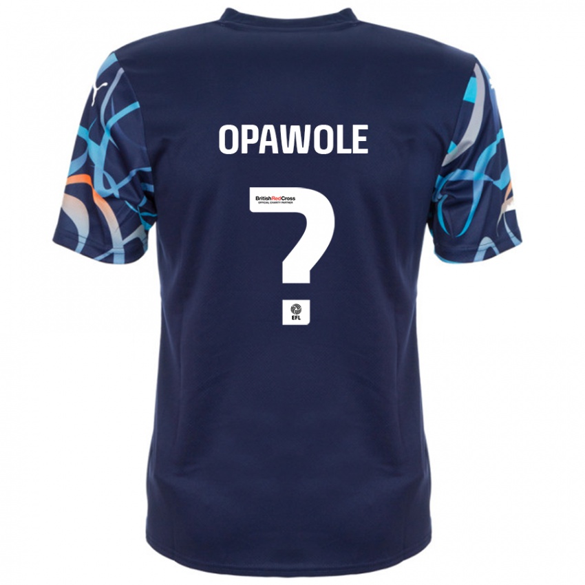 Criança Camisola Johnson Opawole #0 Azul Marinho Alternativa 2024/25 Camisa Brasil