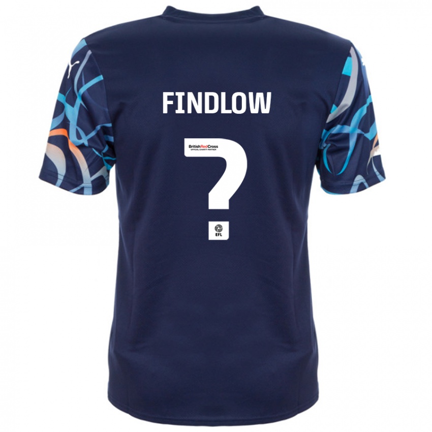 Criança Camisola Luke Findlow #0 Azul Marinho Alternativa 2024/25 Camisa Brasil