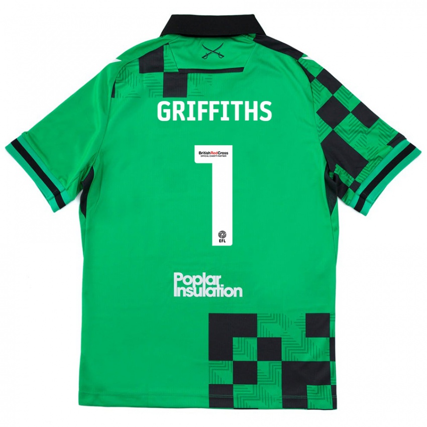 Criança Camisola Josh Griffiths #1 Preto Verde Alternativa 2024/25 Camisa Brasil