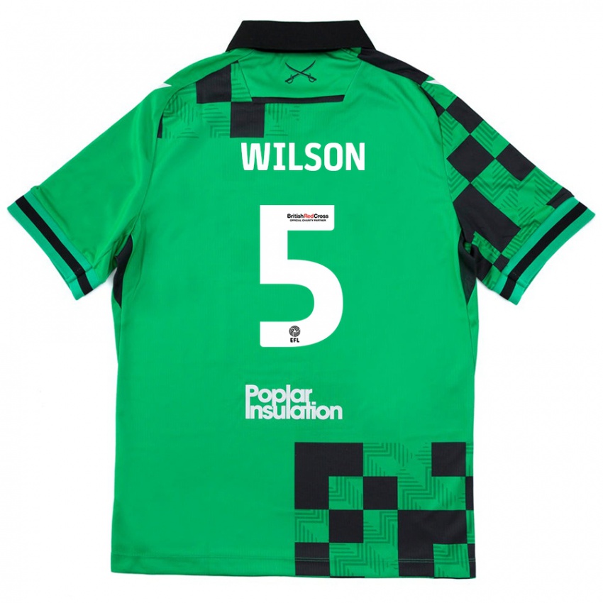 Criança Camisola James Wilson #5 Preto Verde Alternativa 2024/25 Camisa Brasil