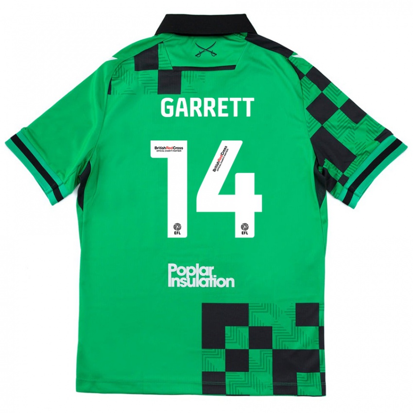 Criança Camisola Jake Garrett #14 Preto Verde Alternativa 2024/25 Camisa Brasil