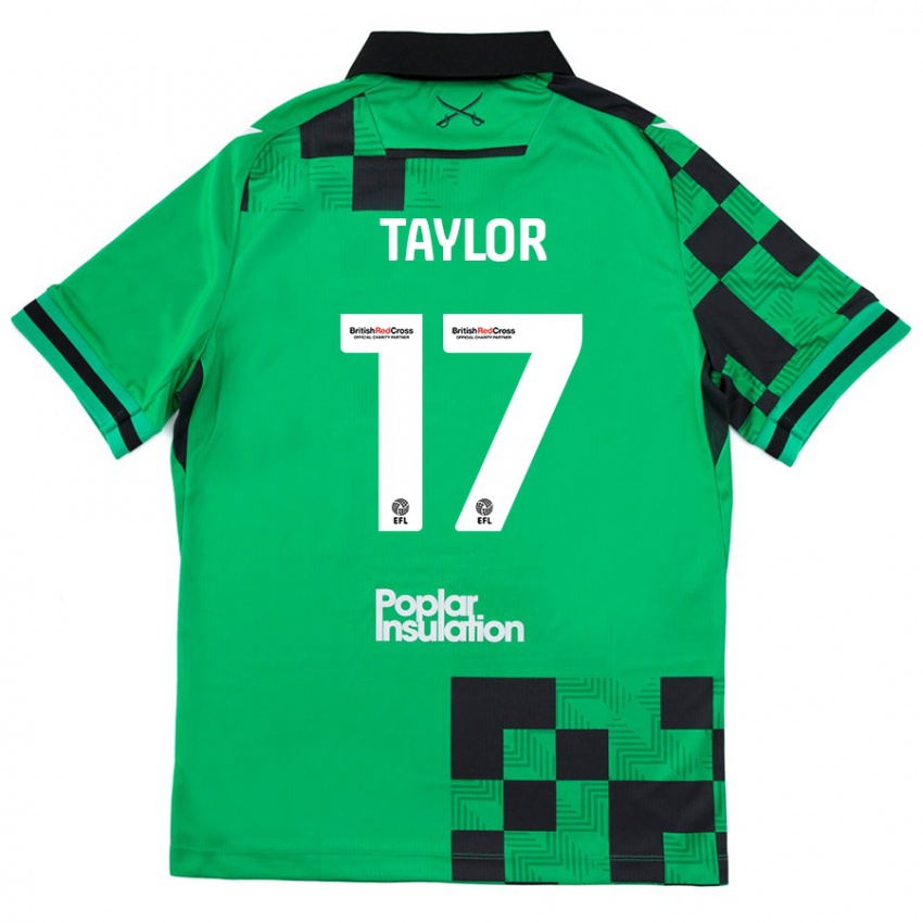 Criança Camisola Connor Taylor #17 Preto Verde Alternativa 2024/25 Camisa Brasil