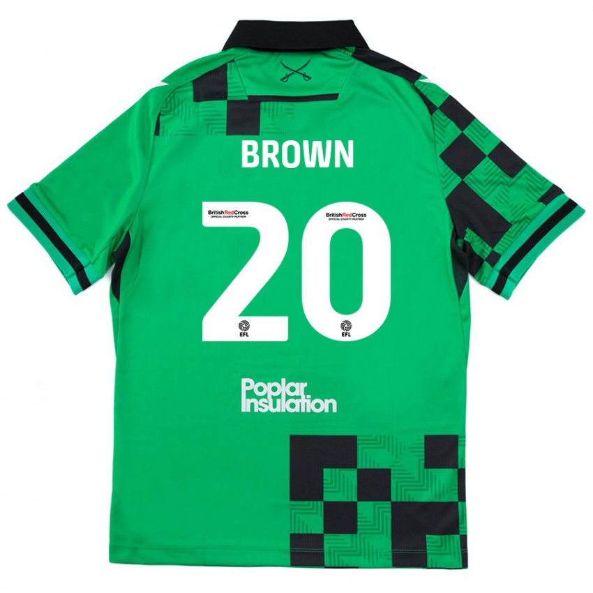 Criança Camisola Jevani Brown #20 Preto Verde Alternativa 2024/25 Camisa Brasil