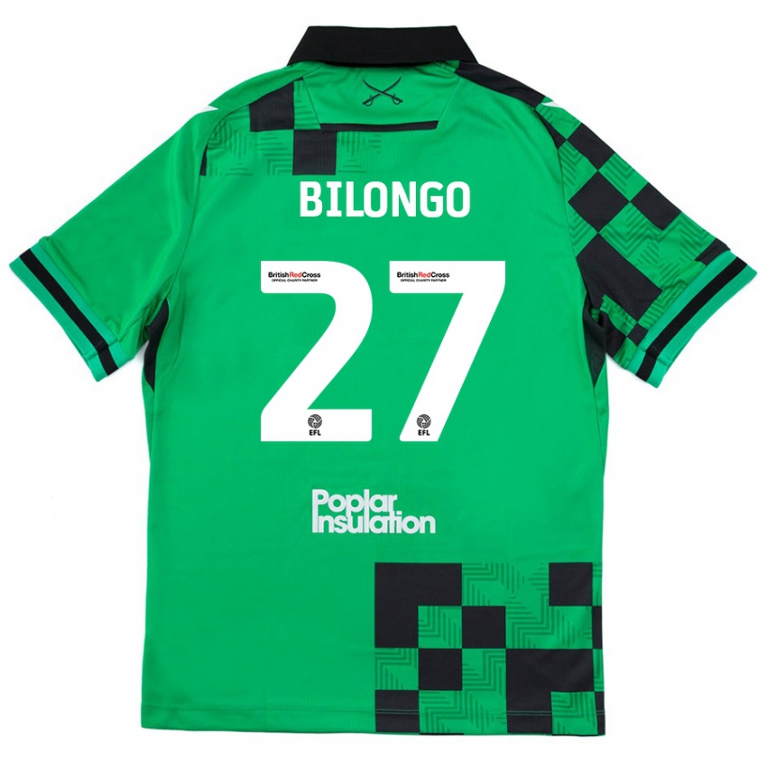 Criança Camisola Bryant Bilongo #27 Preto Verde Alternativa 2024/25 Camisa Brasil