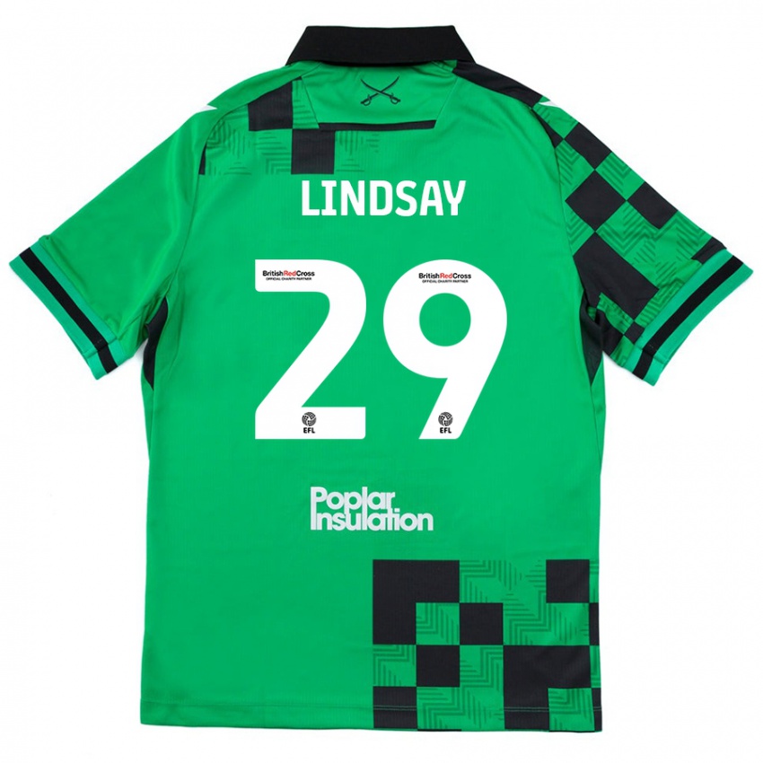 Criança Camisola Jamie Lindsay #29 Preto Verde Alternativa 2024/25 Camisa Brasil