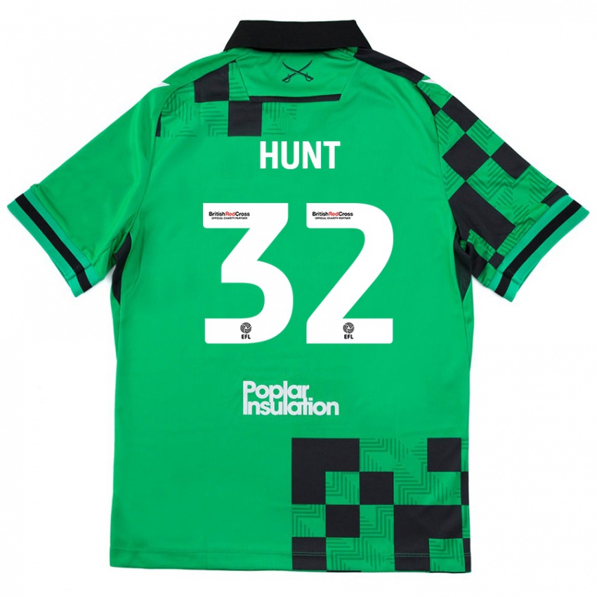 Criança Camisola Jack Hunt #32 Preto Verde Alternativa 2024/25 Camisa Brasil