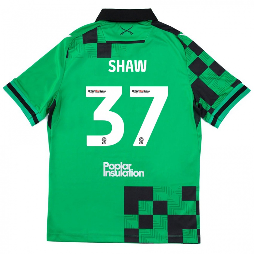 Criança Camisola Kofi Shaw #37 Preto Verde Alternativa 2024/25 Camisa Brasil