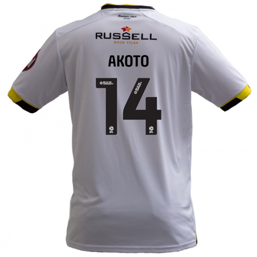 Criança Camisola Nick Akoto #14 Branco Alternativa 2024/25 Camisa Brasil