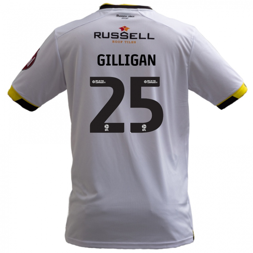 Criança Camisola Ciaran Gilligan #25 Branco Alternativa 2024/25 Camisa Brasil