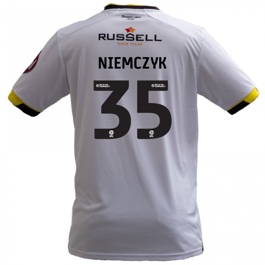 Criança Camisola Jakub Niemczyk #35 Branco Alternativa 2024/25 Camisa Brasil