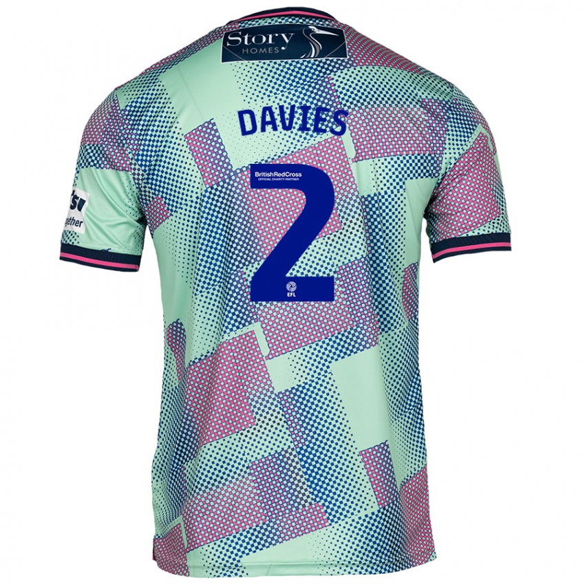 Criança Camisola Archie Davies #2 Verde Alternativa 2024/25 Camisa Brasil