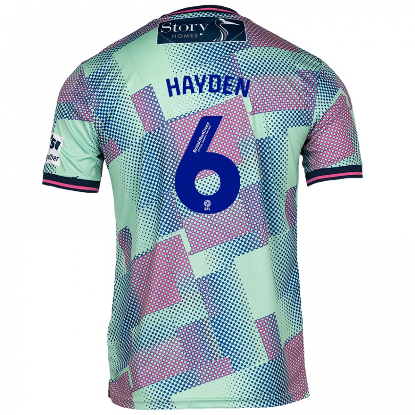 Criança Camisola Aaron Hayden #6 Verde Alternativa 2024/25 Camisa Brasil