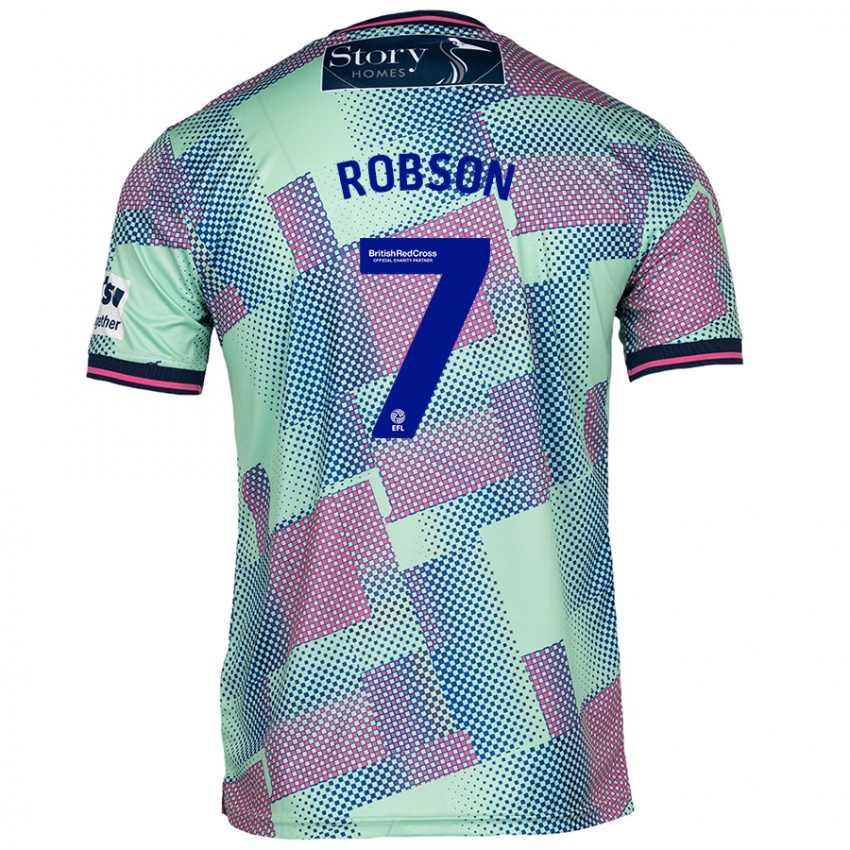 Criança Camisola Ethan Robson #7 Verde Alternativa 2024/25 Camisa Brasil