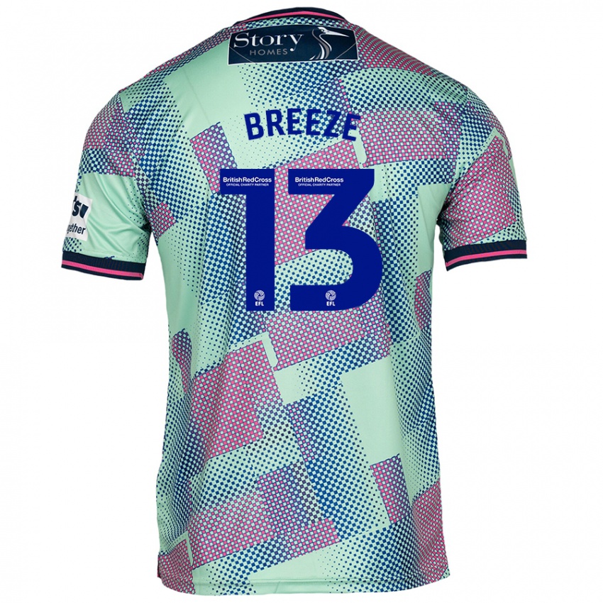 Criança Camisola Gabriel Breeze #13 Verde Alternativa 2024/25 Camisa Brasil