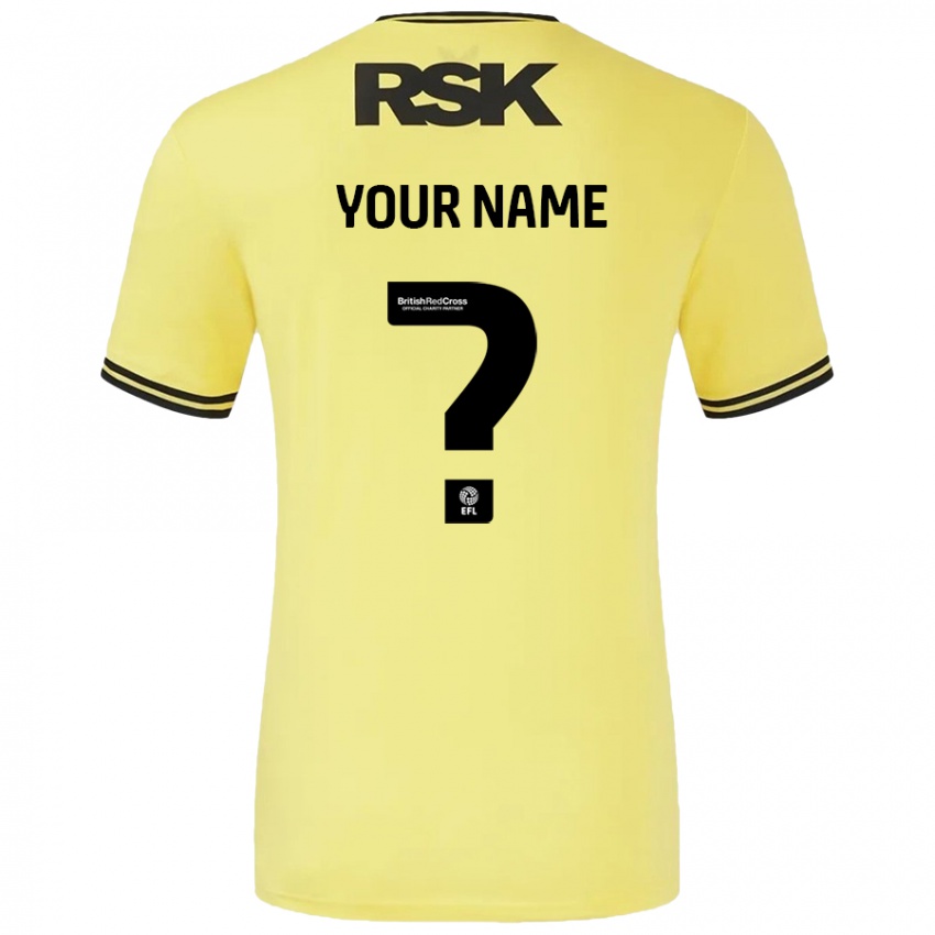 Criança Camisola Seu Nome #0 Amarelo Preto Alternativa 2024/25 Camisa Brasil