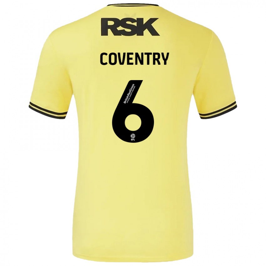 Criança Camisola Conor Coventry #6 Amarelo Preto Alternativa 2024/25 Camisa Brasil