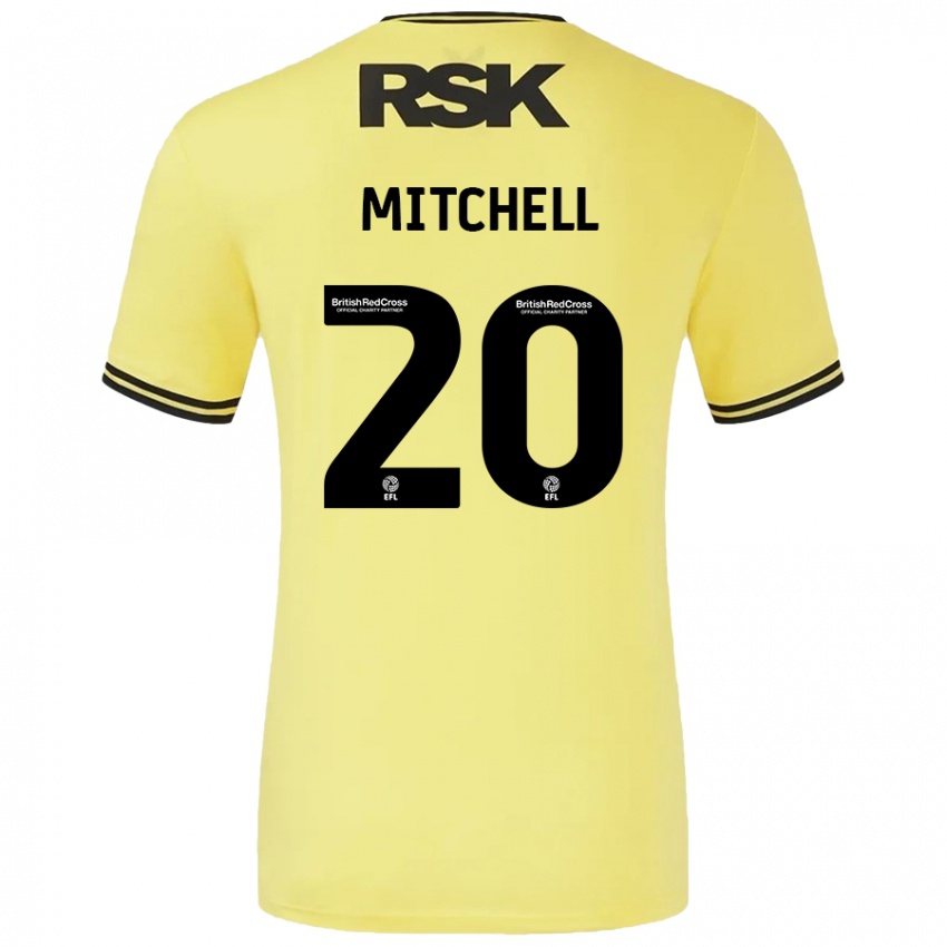 Criança Camisola Zach Mitchell #20 Amarelo Preto Alternativa 2024/25 Camisa Brasil