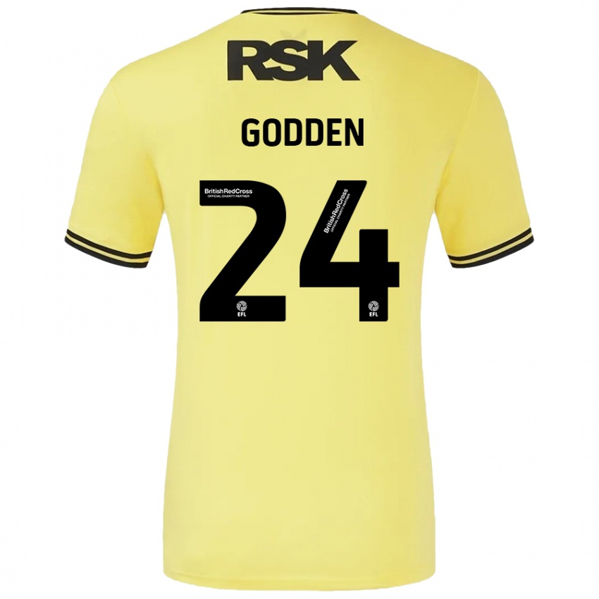 Criança Camisola Matt Godden #24 Amarelo Preto Alternativa 2024/25 Camisa Brasil