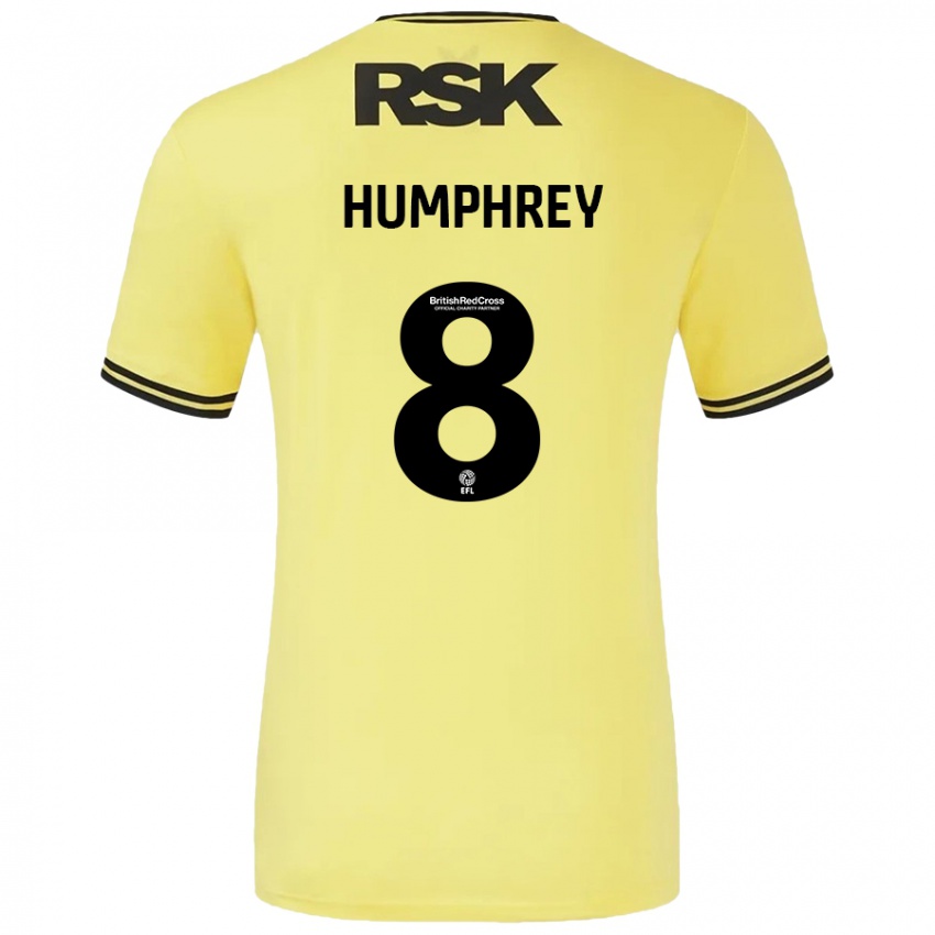 Criança Camisola Carla Humphrey #8 Amarelo Preto Alternativa 2024/25 Camisa Brasil