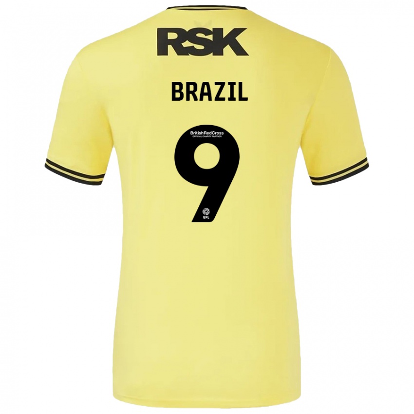 Criança Camisola Ellie Brazil #9 Amarelo Preto Alternativa 2024/25 Camisa Brasil