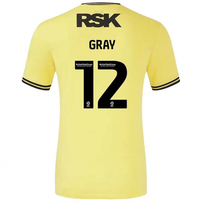 Criança Camisola Jessica Gray #12 Amarelo Preto Alternativa 2024/25 Camisa Brasil