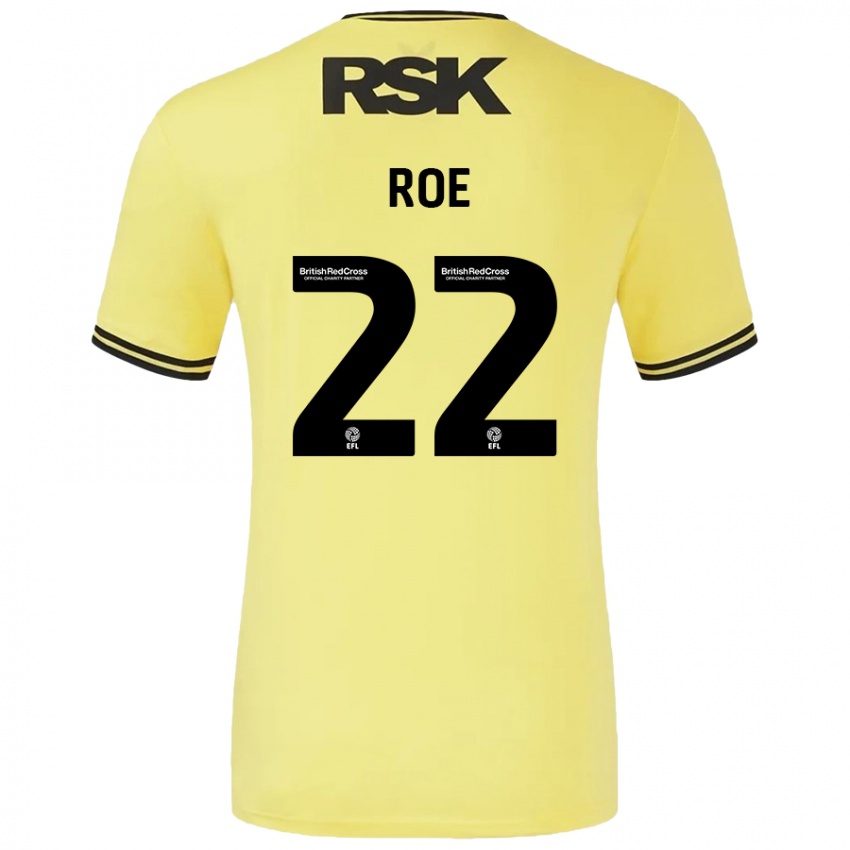 Criança Camisola Bethan Roe #22 Amarelo Preto Alternativa 2024/25 Camisa Brasil