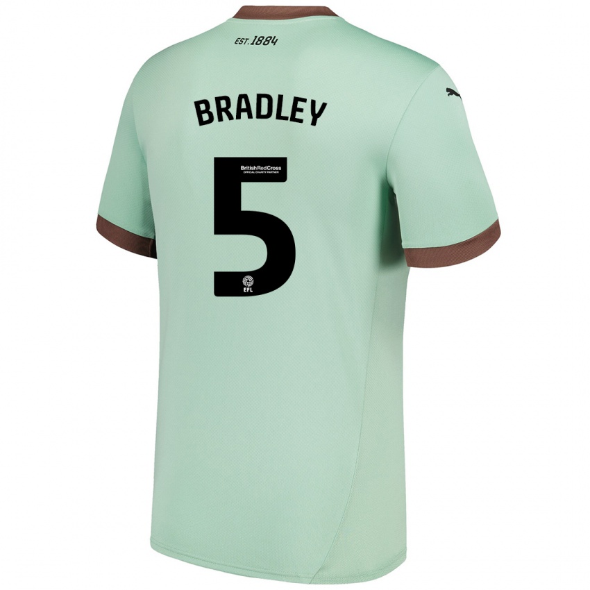 Criança Camisola Sonny Bradley #5 Verde Claro Alternativa 2024/25 Camisa Brasil