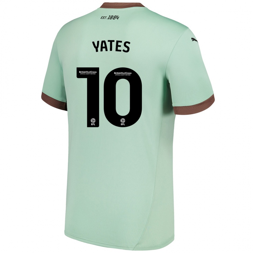 Criança Camisola Jerry Yates #10 Verde Claro Alternativa 2024/25 Camisa Brasil