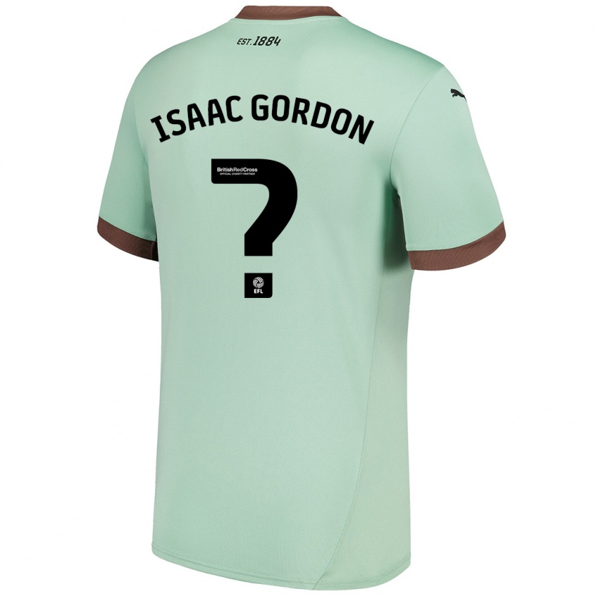 Criança Camisola Isaac Gordon #0 Verde Claro Alternativa 2024/25 Camisa Brasil