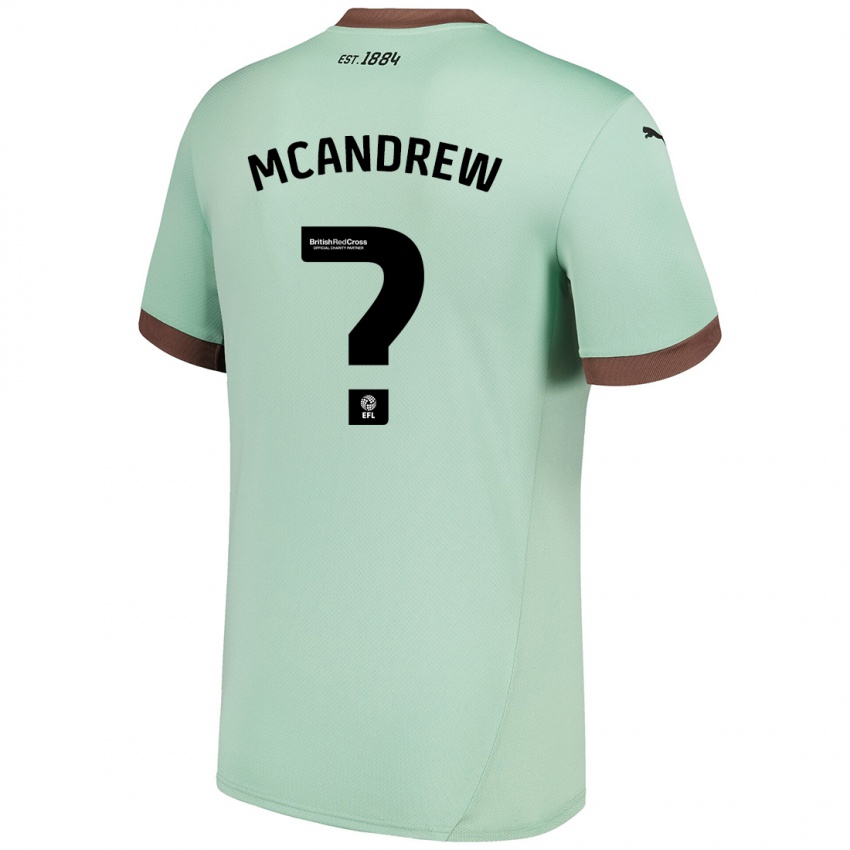 Criança Camisola Niall Mcandrew #0 Verde Claro Alternativa 2024/25 Camisa Brasil