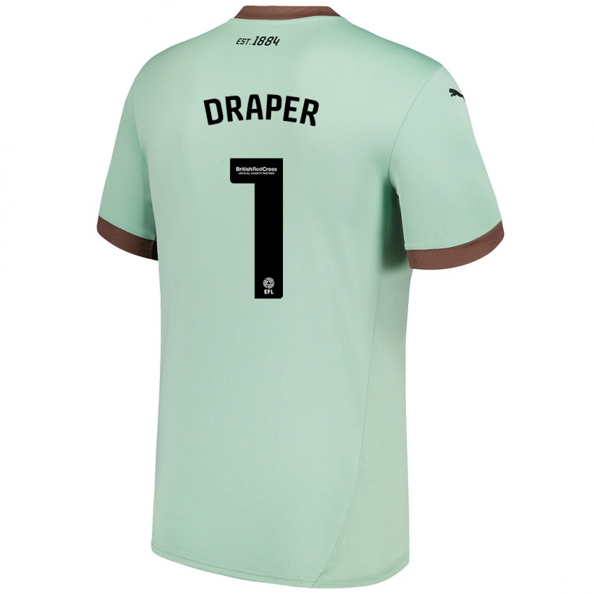 Criança Camisola Anna Draper #1 Verde Claro Alternativa 2024/25 Camisa Brasil