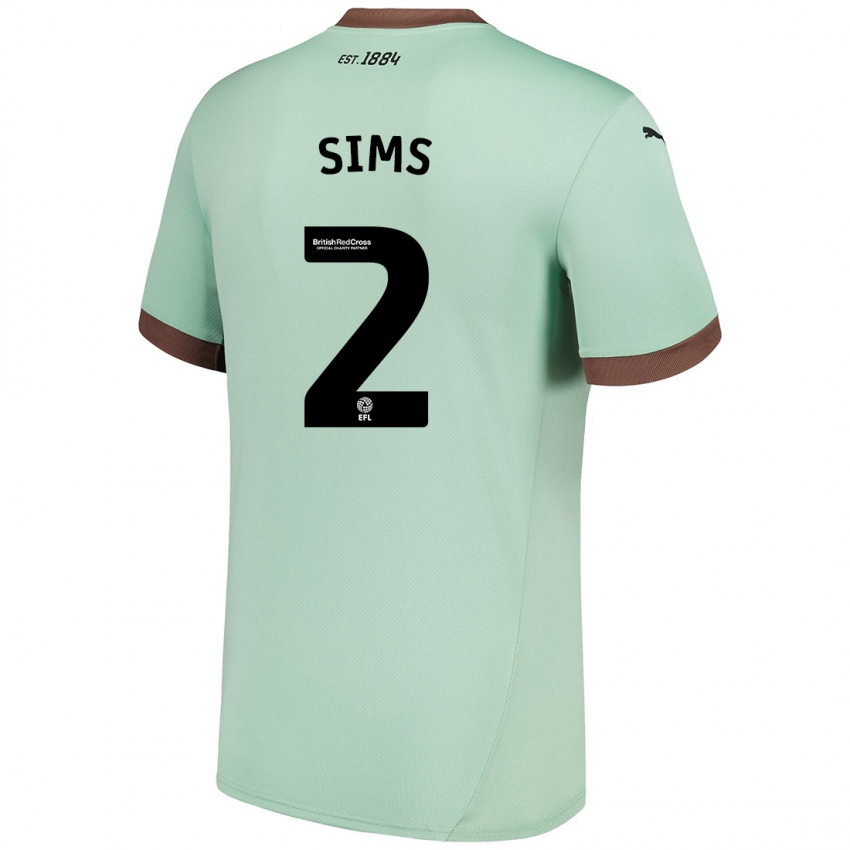 Criança Camisola Amy Sims #2 Verde Claro Alternativa 2024/25 Camisa Brasil