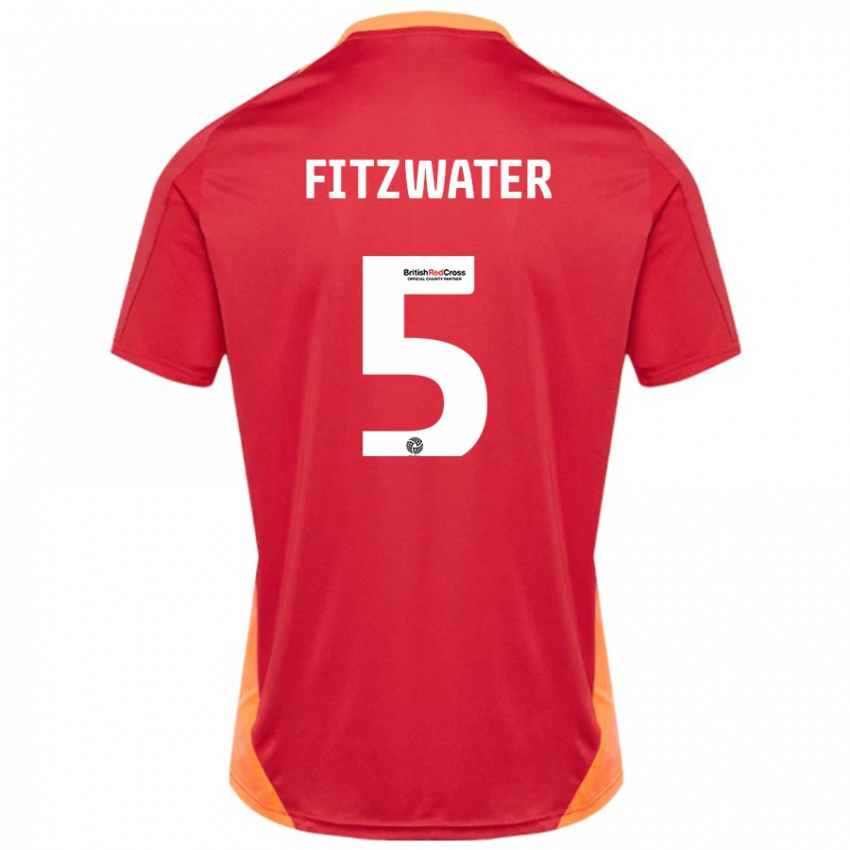 Criança Camisola Jack Fitzwater #5 Azul Desligado Branco Alternativa 2024/25 Camisa Brasil