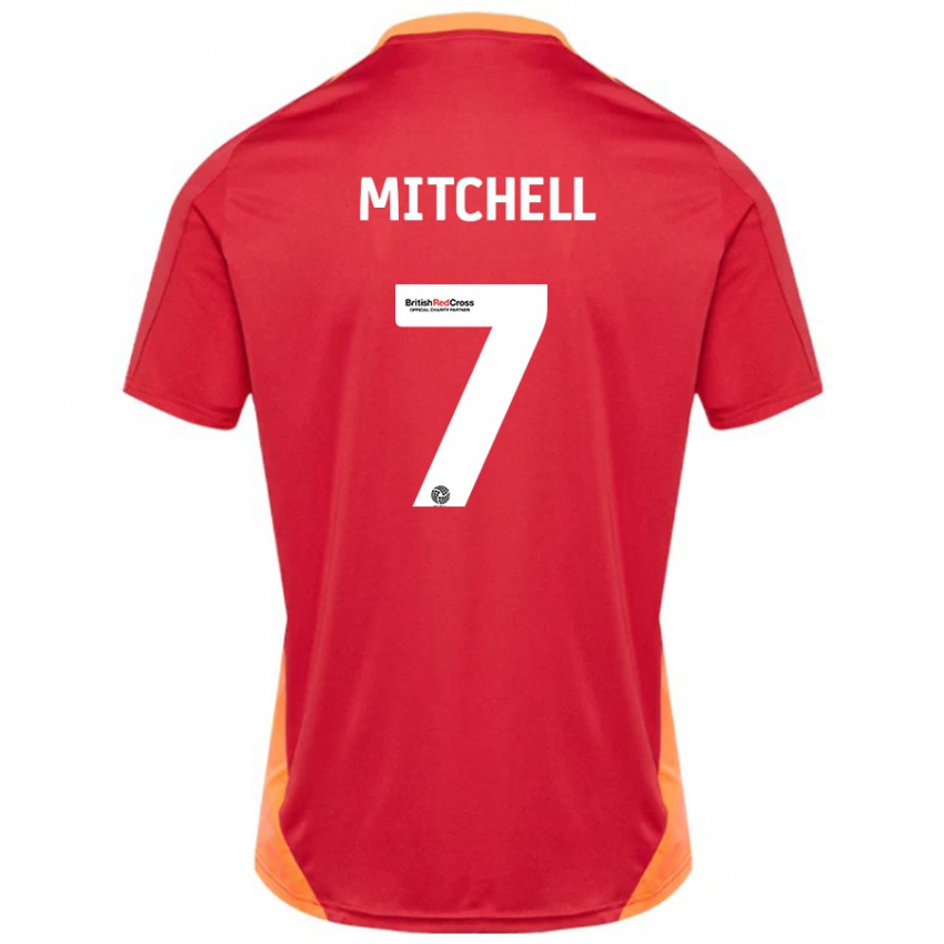 Criança Camisola Demetri Mitchell #7 Azul Desligado Branco Alternativa 2024/25 Camisa Brasil